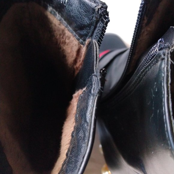 Gucci Women's Black Pearl & Stud Peyton Boots - Picture 3 of 10